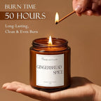 Gingerbread Spice Candles for Home Scented, Natural Soy Wax Aromatherapy Non - Image 6