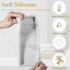 Silicone Bathroom Tray Small Vanity Organizer Rectangle Sink Caddy Sponge - Image 3