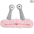 Jowmoy Cute pink grey Snail Headband, Wash Face by Jowmoy