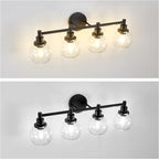 4-Light Bathroom Light Fixture Black Vanity Lights Over Mirror Modern Wall - Image 8