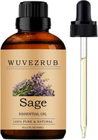Sage Essential Oils, 60ML Pure and Natural Essential Oil by WUVEZRUB