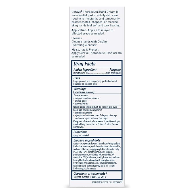 CeraVe Therapeutic Hand Cream for Dry Cracked Hands - Image 9