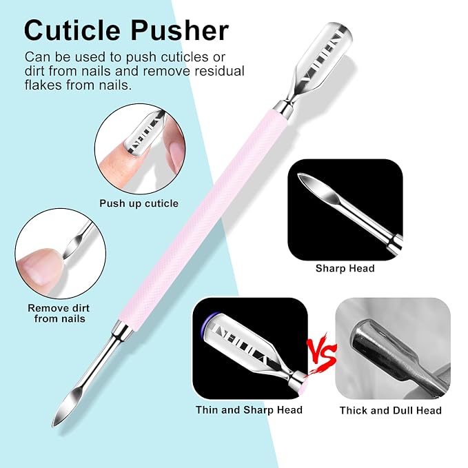 NXJ INFILILA Cuticle Remover Kit 4Pcs, Cuticle Remover Cuticle Trimmer Set - Image 4
