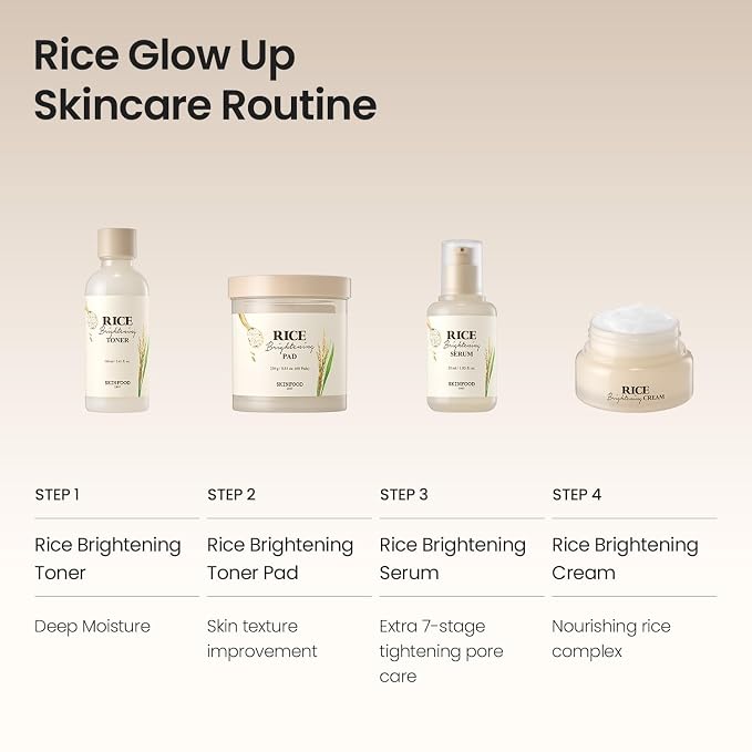 SKINFOOD Rice Brightening Toner Pad, Korean Skincare Face Toner Pads - Image 7