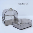 Bird Bath for Cage with Pull-Out Drawer, No-Mess Enclosed Tub for Budgie - Image 8