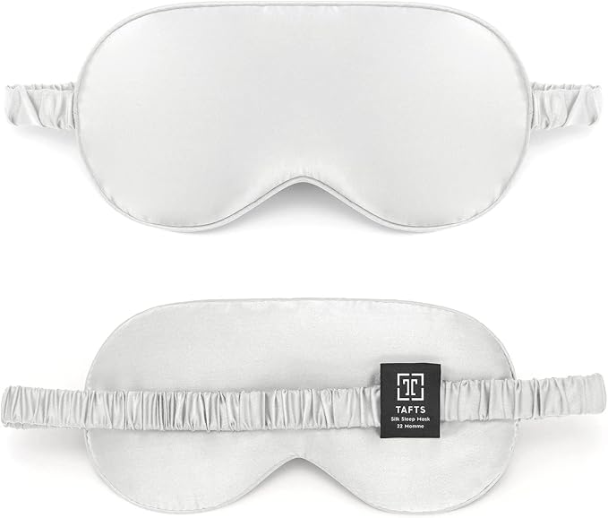 TAFTS Silk Sleep Mask - 22mm 100% Pure Mulberry 6A Silk & Blindfold by Tafts