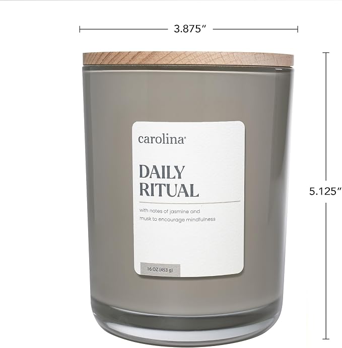 Carolina Daily Ritual Scented Candle, 16 oz Musk & Jasmine Scented, 2 Wick - Image 4