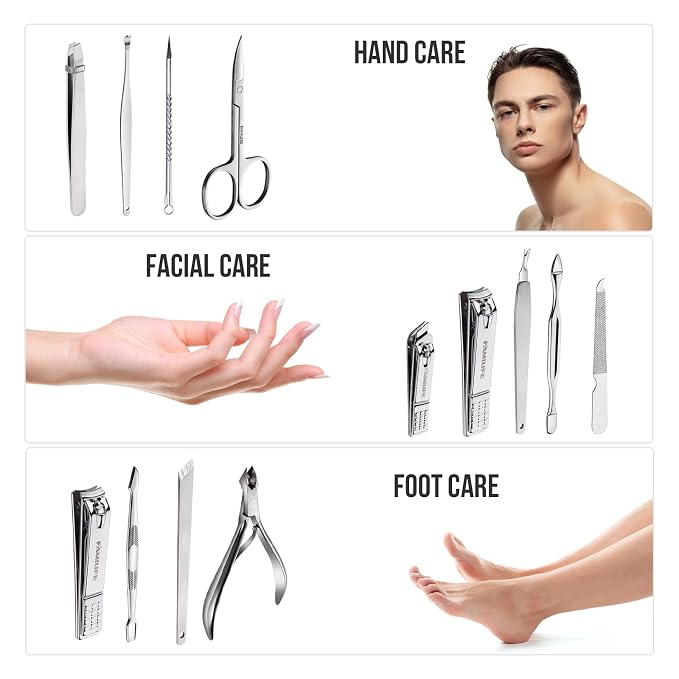 FAMILIFE Manicure Set, Nail Professional Kit Manicure Kits Nail Clipper Sets - Image 9