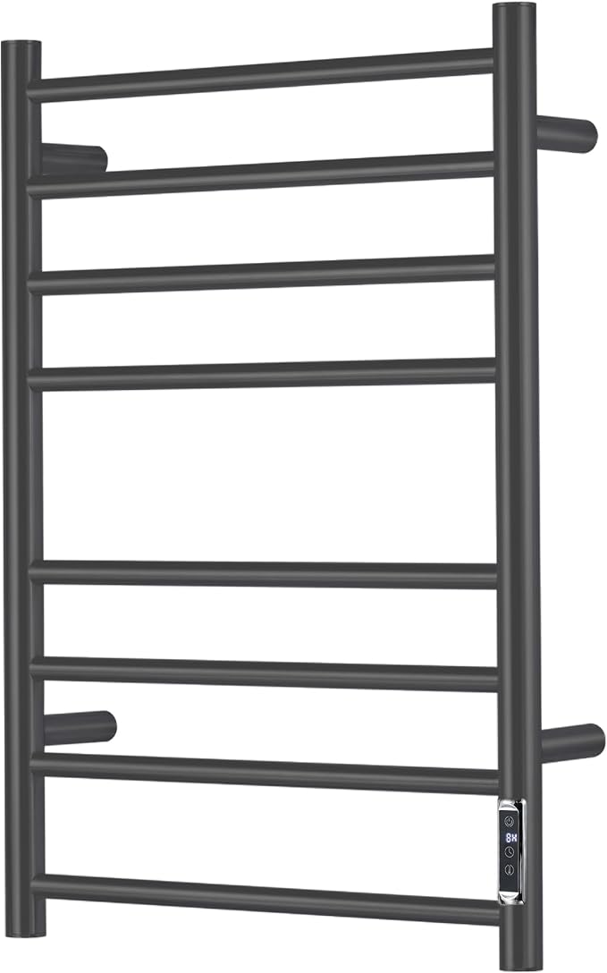 Towel Warmer Bathroom Wall Mounted Drying Rack Plug-in Electric Heated Towel by SHARNDY