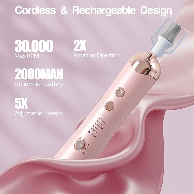 Droyek Electric Nail Drill Machine Nail Drill Electric File Nail File Kit - Image 3