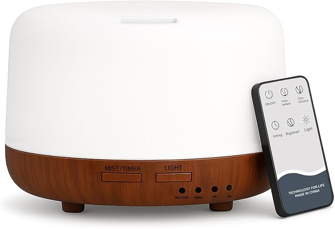 SPLITSKY 300ML Essential Oil Diffuser Aromatherapy Diffuser, Quiet 8 Hours by SPLITSKY