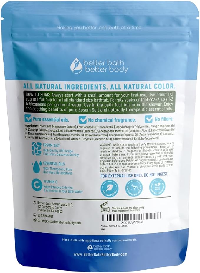 Chakras Bath Salt 32 Ounces Epsom Salt - Image 2