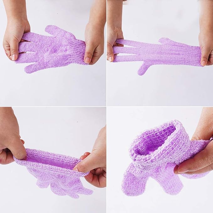24 pcs Exfoliating Shower Gloves, Double Sided Exfoliating Bath Gloves Deep - Image 4