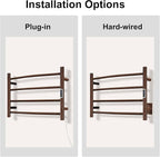 Towel Warmer with Built-in Timer Bathroom Wall Mounted Bath Towel Heater - Image 2