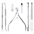 Professional Cuticle Nippers Set, Stainless Steel Manicure Kit by HIFAU