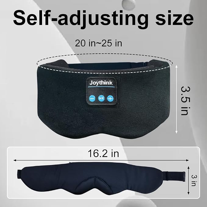 Joythink Weighted Eye Masks Bluetooth Sleep Mask Headphones Silk Wireless - Image 8