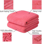 JML Large Microfiber Bath Towels, 2 Pack, Super Soft, Lint-Free Fleece Bathroom - Image 2