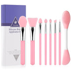 8Pcs Silicone Face Mask Brush Set, Double-Sided Silicone Face Scrubber by Chemailon