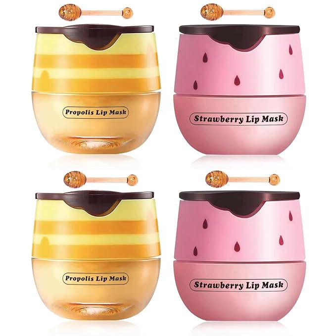 4 Packs Fruit Lip Balm, Moisturizing & Smoothing Lip, Hydrate Repair Prevent by Unknown