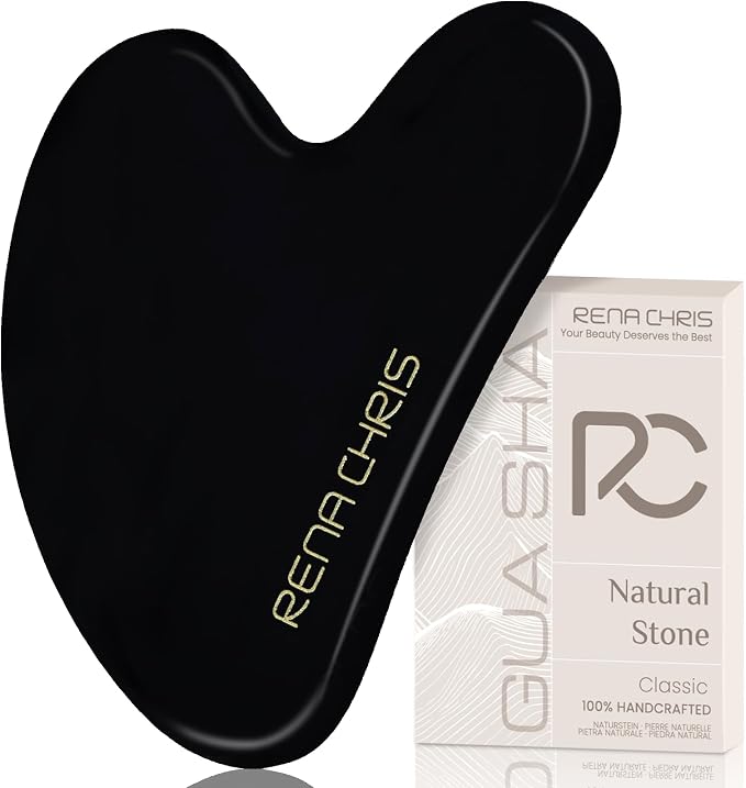 Rena Chris Gua Sha Facial Tools: Natural Obsidian Guasha Tool by RenaChris