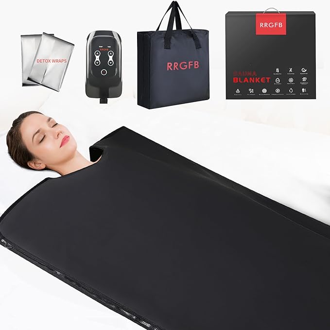 Low EMF Portable Infrared Sauna Blanket, Crystal Therapy Home Relaxation by Unknown