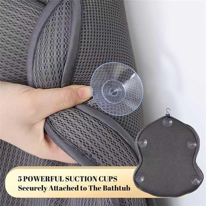 Extra Thick Bath Pillows for Tub-Luxury Bathtub Pillow for Head Neck and Back - Image 4