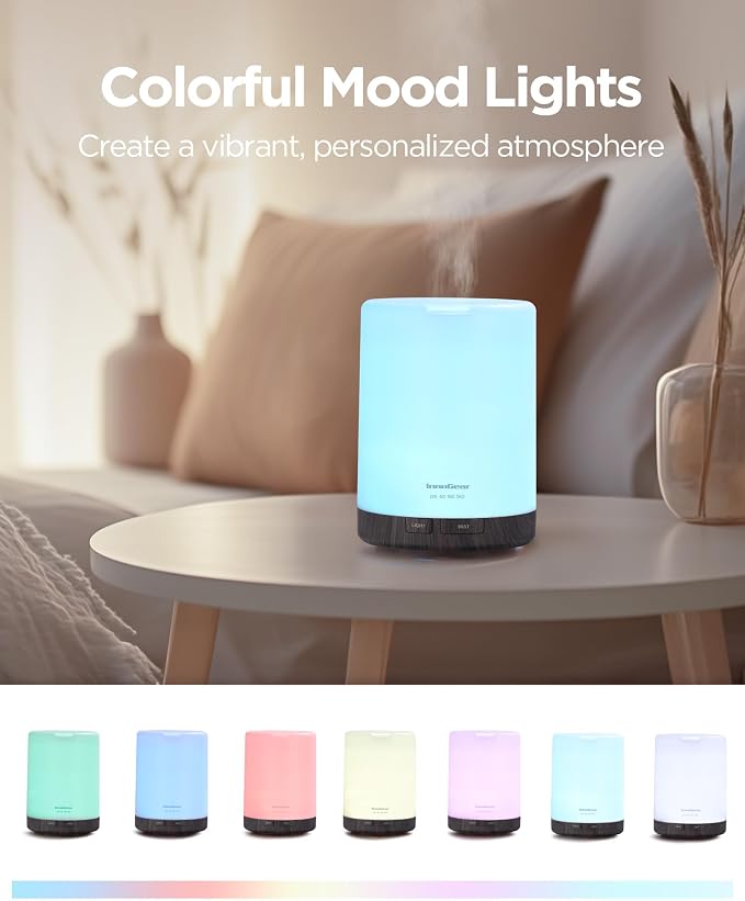 InnoGear 300ML Essential Oil Diffuser, Premium 5-in-1 Ultrasonic Aromatherapy - Image 6