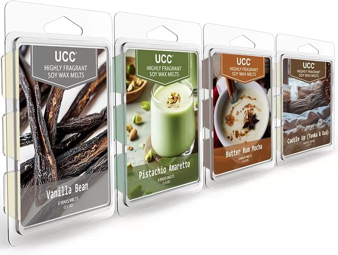 UCC Wax Melts, Soy Wax Cubes Strong Scent Long Lasting Premium Scented Mix by UCCHomeFragranceAccompany