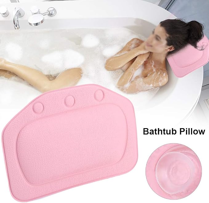 Bath Pillow, Bathtub Head Neck Support, Soft Foam Padded Spa Tub Headrest Back - Image 5