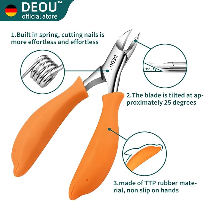 DEOU Podiatrist Toenail Clippers Ingrown Toenail Tools - Image 3