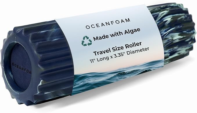 Oceanfoam Ripple Travel Foam Roller Firm Mini Foam Roller by Oceanfoam