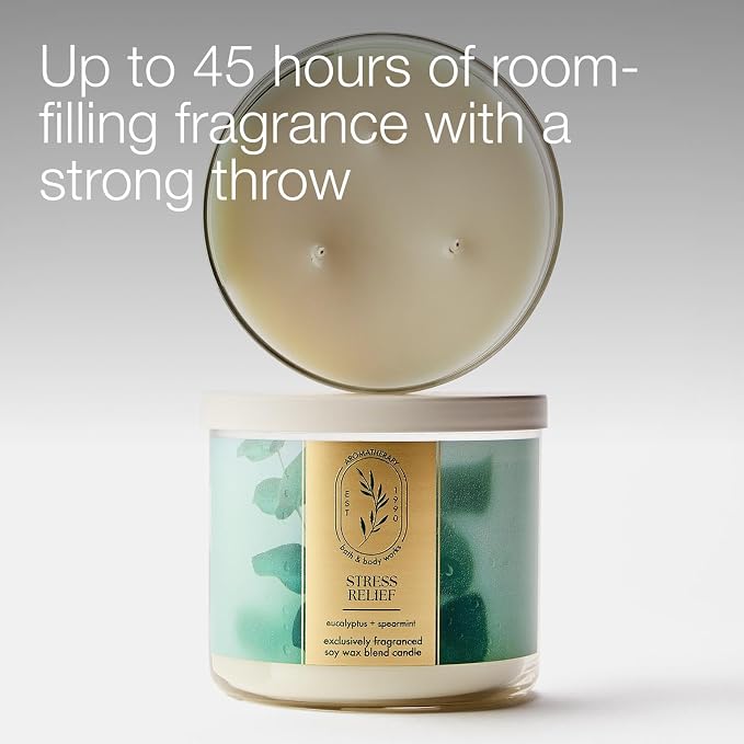 Bath & Body Works Eucalyptus Spearmint 3-Wick Candle - Image 5