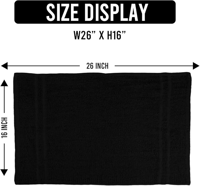 Salon Towels – 50 Pack Black Hand Towels 100% Cotton Spa Towel – 16x27 inches - Image 6