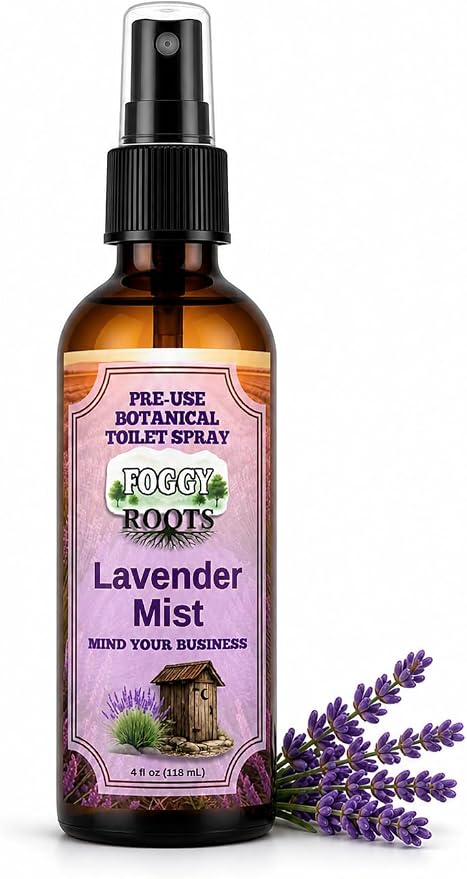 Lavender Toilet Spray – Stops Odor Before It Starts, Bathroom Odor Eliminator by FoggyRoots
