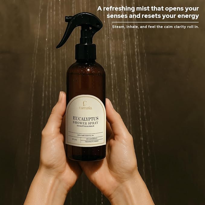 Carnatia Eucalyptus Shower Spray – Aromatherapy Essential Oil Mist - Image 4