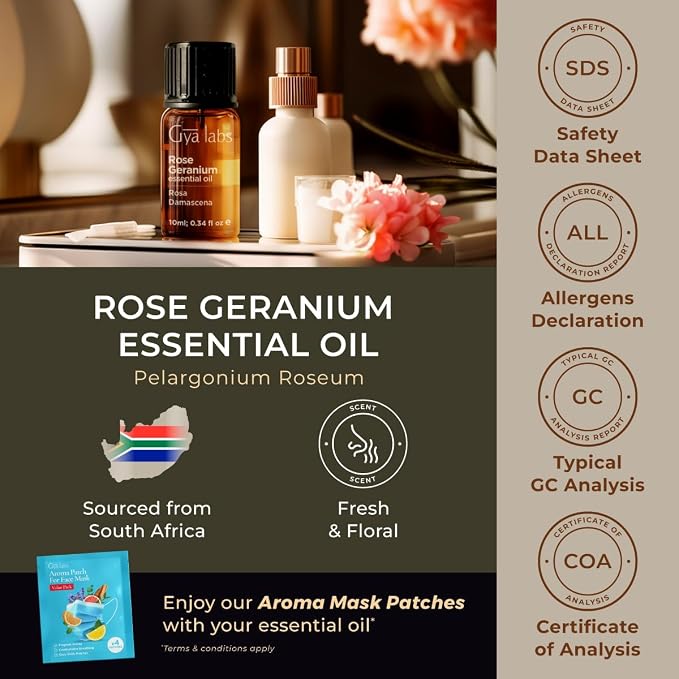 100% Pure Rose Geranium Essential Oil - Image 6