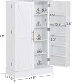 BarberPub Storage Cabinet, Adjustable Shelves, - Image 3