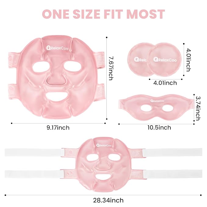 RelaxCoo Ice Face Eye Mask for Dark Circles and Puffiness Cold Warm Compress - Image 6