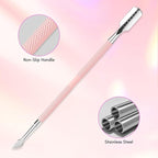 Makartt Cuticle Pusher, Professional Stainless Steel Nail Cleaner Dual Ended - Image 4