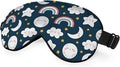 Cute Sky Night Eye Mask Sleeping Mask Moon Clouds Rainbows Stars Sleep Masks by Unknown