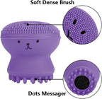 Facial Cleansing Brush Jellyfish Exfoliating Face Brush Handheld Massaging Cute - Image 3