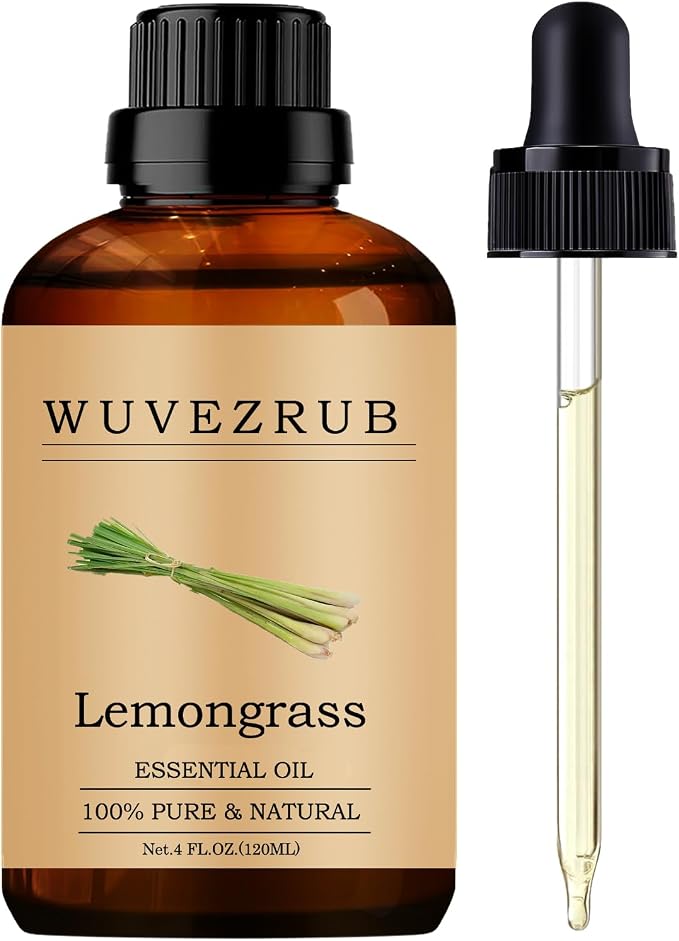 Lemongrass Essential Oil, 120ML Pure and Natural by WUVEZRUB