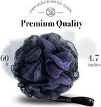 Loofah Sponge Bath Sponge for Women Men 4 Pack - Image 3
