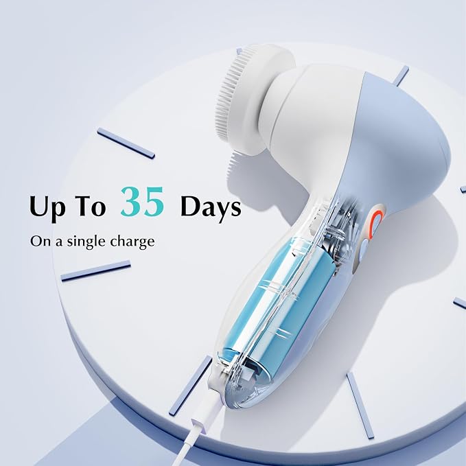 COSLUS FBX04 Powered Facial Cleansing Brush: Rechargeable Electric Face Cleanser - Image 4