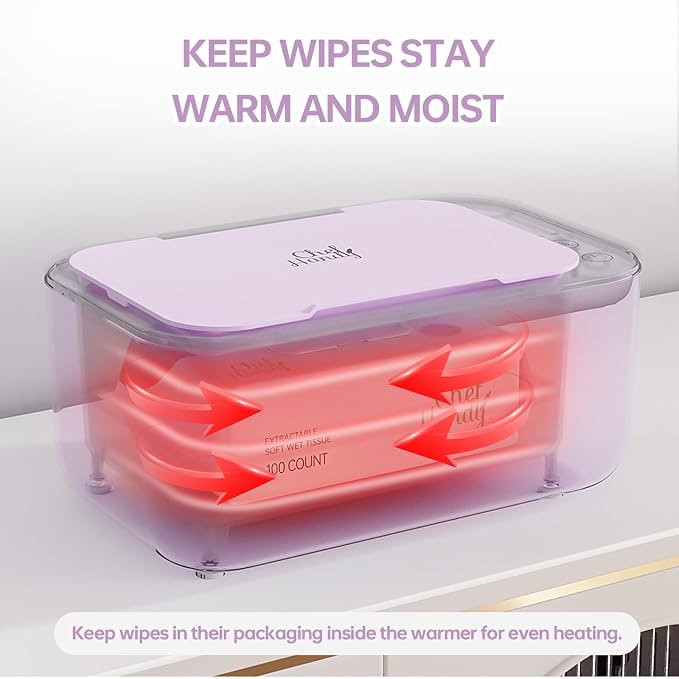 Chefhandy Wipe Warmer with Adjustable Temperature, Silent Heating & Large - Image 5