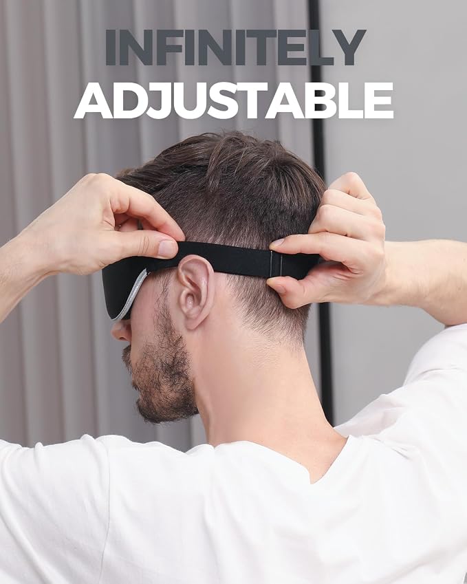 MZOO Luxury Sleep Mask for Back, Side Sleeper, Complete Light Blocking Sleeping - Image 6