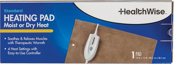 HealthWise Deluxe 12” x 15” Heating Pad - Image 3