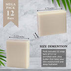 SSA Spearmint & Bran Scented Natural Soap Bars, 3.5oz Moisturizing Triple - Image 6