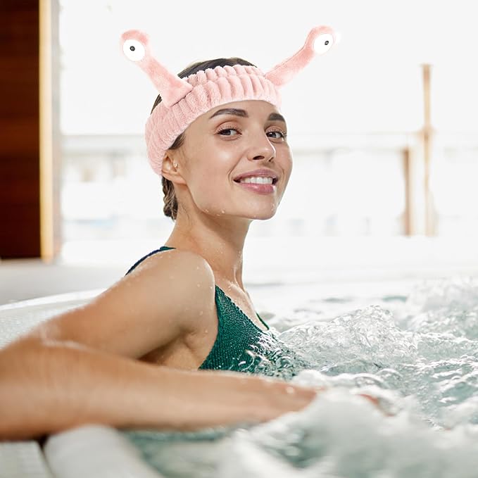 WLLHYF Spa Headband Facial Makeup Head Band Microfiber Soft Coral Fleece Head - Image 8
