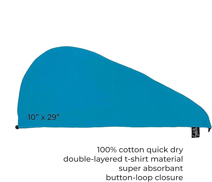 Elizabeth Roberts 100% Cotton T Shirt Hair Towel Wrap Plopping Essential Turban - Image 3